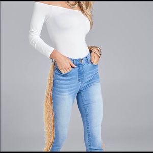 Tassel/Fringe Denim Jeans